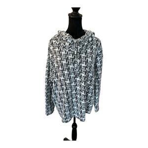 SKYES THE LIMIT Womens XL Geo Print Cowl Neck Sweater